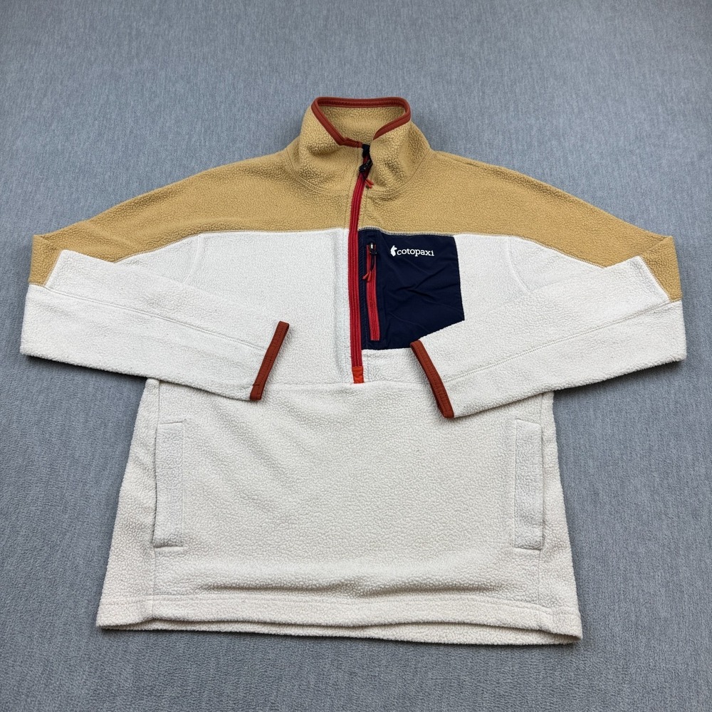 Cotopaxi Abrazo Sweater Womens Medium Cream Half-Zip Fleece Jacket Long Sleeve